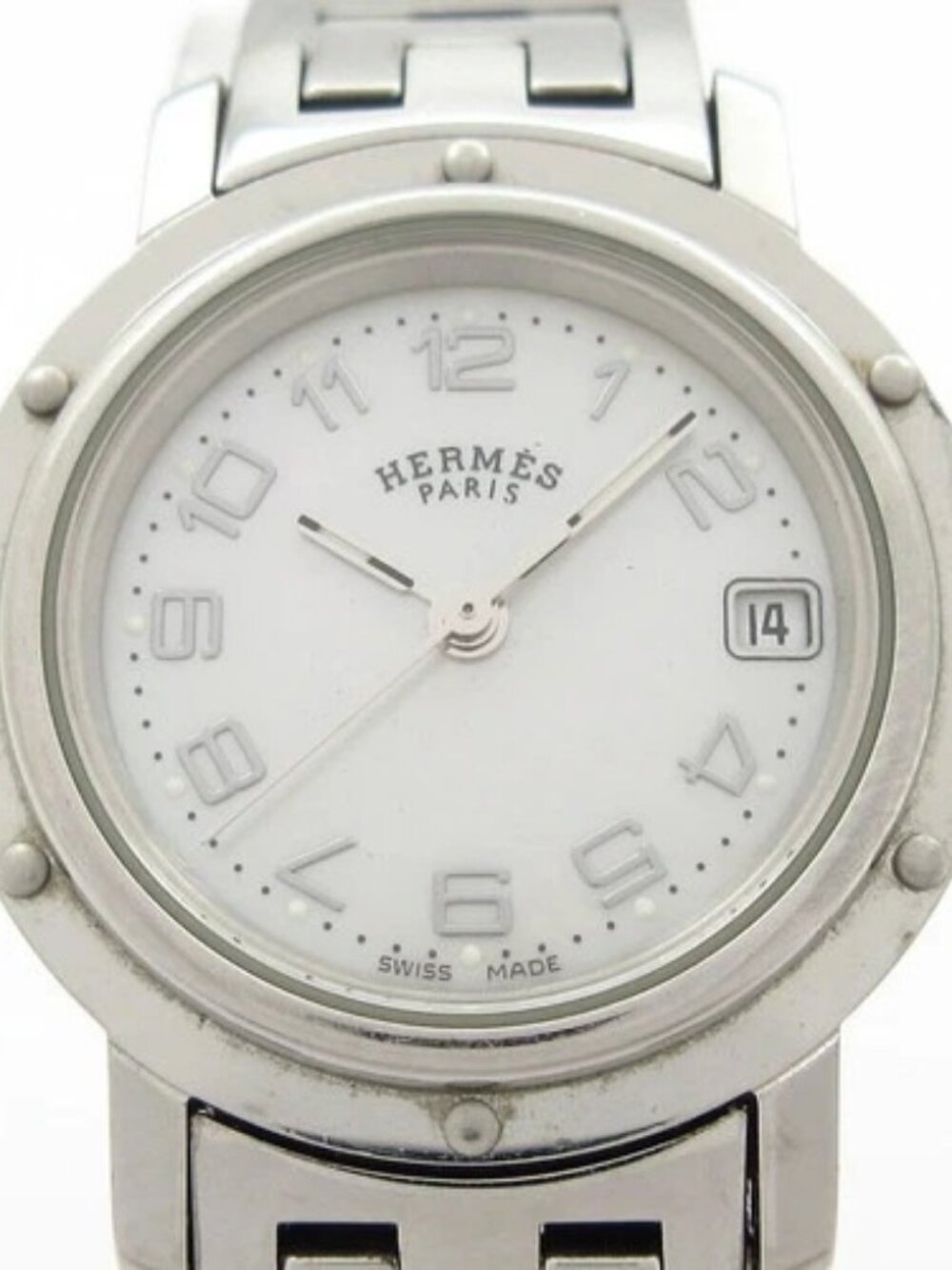 HERMES Clipper CL4.210 2****** Silver Women's Wrist Watch